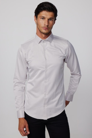 Tudors Slim Fit Pamuklu Düz Bej Erkek Gömlek-28022-bej Bej