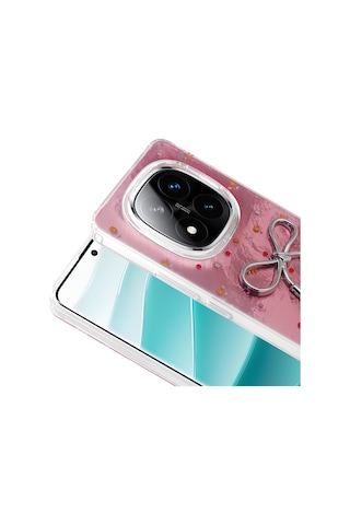 Xiaomi Redmi Note 14 Pro 4g Kılıf Kamera Korumalı Figürlü Zore Ponti Silikon Kapak Beyaz