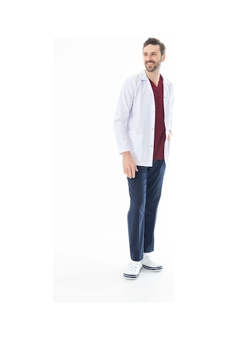 Spor Yaka Ceket Boy Erkek Doktor Önlüğü Alpaka Kumaş Beyaz Beo101 Beyaz