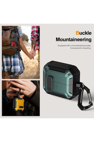 Youmex Samsung Galaxy Buds3/buds3 Pro İçin Tpu+pc Koruyucu Kılıf, Şarj Kutusu防滴 Kapak - Siyah Siyah