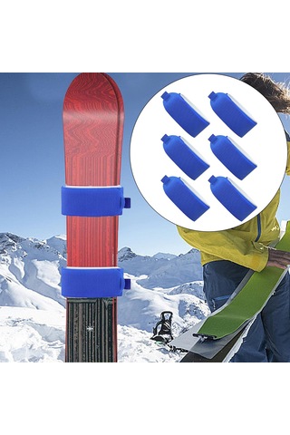 Dolıty 6 Adet Kayak Kayışları Bağlamalar Bağlantı Mavi Mavi