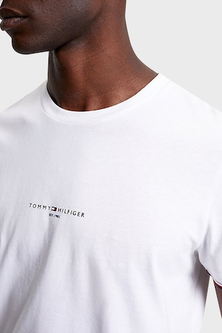 Tommy Hilfiger Sıfır Yaka T-shirt Regular Fit Siyah Beyaz