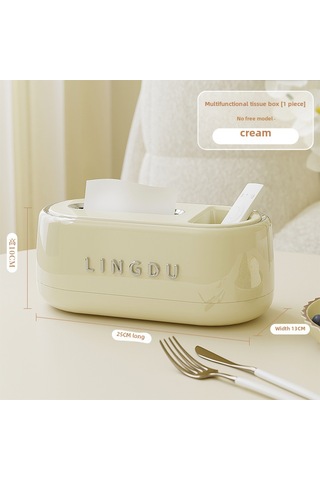 Krem Beyazı Mendil Kutusu, Yüksek Değerli Krem Tarzı Tavşan Dekorasyonu A