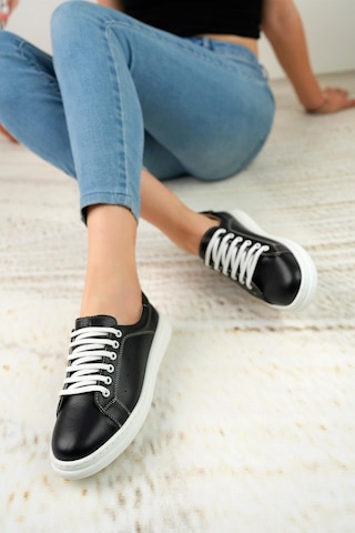 Nesil Shoes Syg P55 Siyah Hakiki Deri Kadın Ayakkabı-siyah Siyah