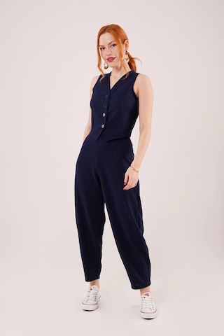 Defymoda Havuç Kesim Lacivert Pantolon Lacivert