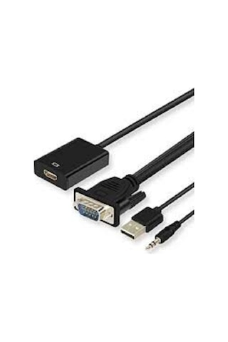 Vga To Hdmi Kablo Dönüştürücü Converter Görüntü Ve Ses Çevirici (527825554)