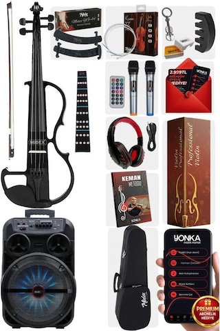 Midex RCZ-606BK-PAK Elektro Keman ve Şarjlı Hoparlör Anfi Mikrofon SetiMidex RCZ-606BK-PAK Elektro Keman ve Şarjlı Hoparlör Anfi Mikrofon Seti