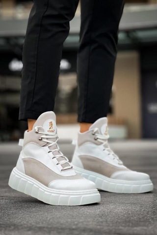 Yüksek Taban Bot 104 Beyaz Renklı