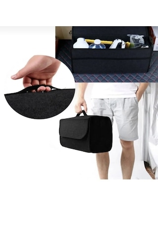 Araç Bagaj Düzenleyici Çanta Organizer Bagaj Çantası Siyah