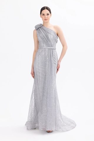 İlmio Bayan Abiye Elbise 3841042 Gri Gri