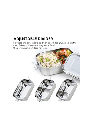 Xindoker 304 Çelik 800ml Leakproof Yemek Kutusu - Ayarlanabilir Bölmeli, Yemek Saklama, Okul/ofis İçin, Buzaçlık Ve Bulaşık Makinesine Uygun