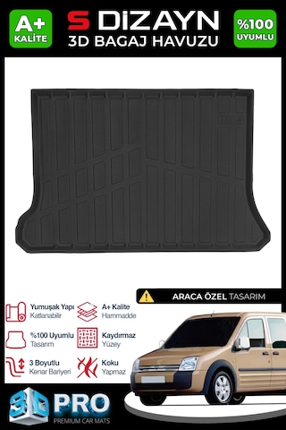 S-dizayn Ford Connect 3d Pro Bagaj Havuzu 2002-2013 A+ Kalite