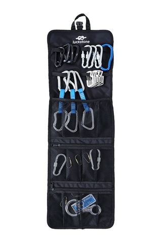 Luckstone Pykjd Asılı Saklama Çantası 420D Oxford Kumaş Buz Kaya Tırmanışı Dişlileri Için Katlanabilir Fermuarlı - Siyah