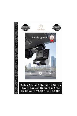 Delux Serisi G Sensörlü Sürüş Kayıt Gözlem Kamerası Araç İçi Kamera Ta02 Siyah 1080p