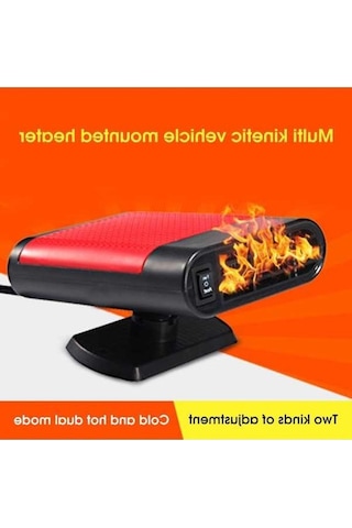 Flybuy 12v Araba İçi Isıtıcı Ve Hava Temizleyici - Hızlı Isınma, Buz Çözme, Sis Giderme, Güvenli, 2 İçin 1, Siyah Kırmızı