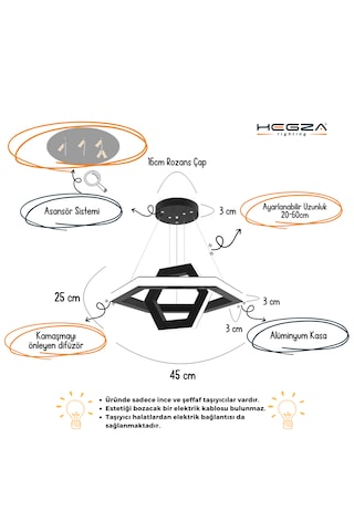 Ciclo Beyaz Kasa, Beyaz Işık Modern Sarkıt Led Avize Beyaz