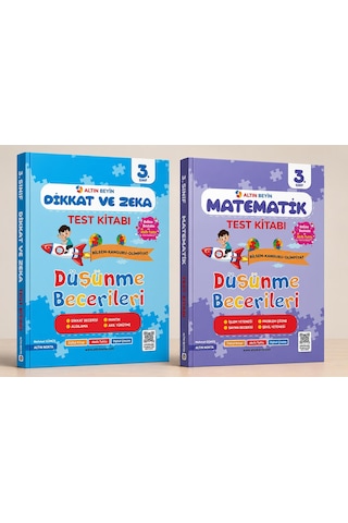 Altın Nokta Yayınları 3. Sınıf Altın Beyin Dikkat Ve Zeka Kitabı İle Matematik Test Kitabı Seti 2 Kitap