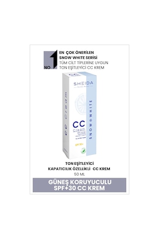 Sheida Snow White CC Krem SPF30+ 50 ML