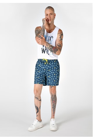 Colin's Colins Slim Fit Baskılı Erkek Lacivert Deniz Şortu Cl1063615 Q1.v2 Nav Lacivert