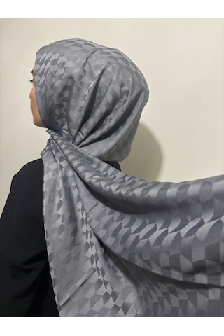 Moda Derin Gri Jakar Şal 03