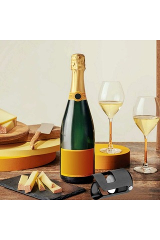 Konesam 2 Adet Paslanmaz Çelik Şampanya Muhafaza Korku, Vakum Kapaklı Şarap Prosecco Şişe Tıkacı, Aroma Ve Tazelik Koruyucu, Ev Bar Ve Mutfak Aksesuarı