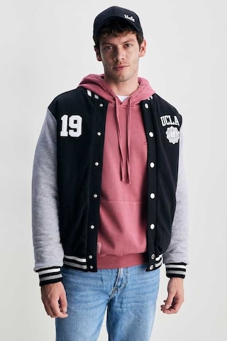 Ecko Unltd. Upland Siyah Çıtçıtlı Baskılı Standard Fit Erkek Mont Siyah
