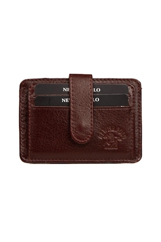 Newish Polo Erkek Hakiki Deri Cüzdan Ve Kartlık - New083 Kahverengi