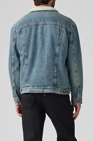 Levi's Rahat Kalıp Sherpa Trucker Kürklü Kot Ceket Mavi