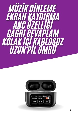Kablosuz Bluetooth Kulaklık Pro Yeni Nesil Dokunmatik Kontrol -