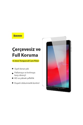 Baseus 0.3Mm Apple Uyumlu iPad  Mini 4 - 5 7.9İnç 2019 Tempered Cam Ekran Ko