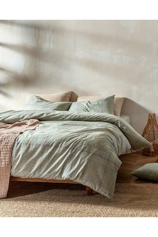 Bettine Çift Kişilik Pamuklu Baskılı Nevresim Takımı - Haki 8684427218709 Çok Renkli