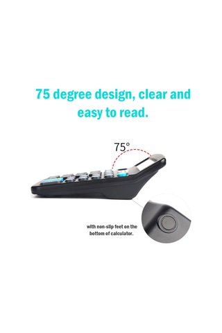 Singree 12 Haneli Solar Ve Pil Destekli Taşınabilir Hesap Makinesi, Ergonomik Tasarım Ve Geniş Klavye İle Ofis, Ev Ve Okul İçin İdeal Diğer