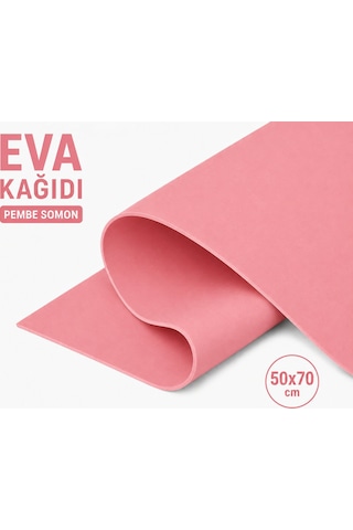 Eva Kağıt, Çiçek Yapım Eva, Dekoratif Süsleme Ve Elişi Kağıdı, 1.5 Mm - 50x70 Cm - Pembe Somon