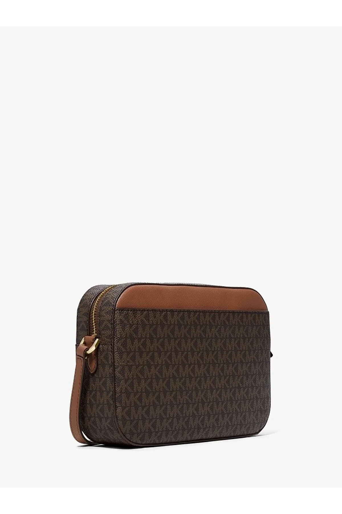Michael Kors Jet Set Kadın Logolu Çapraz Omuz Çantası 35s1gttc9b Brown Signature Kahverengi