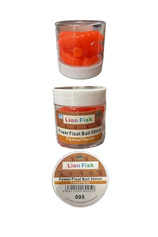 Üzümoğlu Kırmızı Rezene Aromalı Silikon Tırtıl 50mm 8 Adet Alabalık Yemi