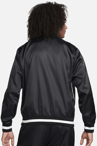 Nike Dna Crew Woven Loose Fit Basketball Jacket Erkek Bol Kesim Cıt Cıt Kapamalı Spor Ceket Siyah Siyah