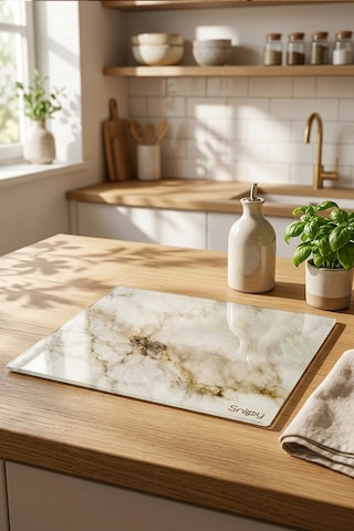 Snippy Marble - Cam Kesme Tahtası Cam Kesim Panosu Dekoratf Cam Kesim Tablası 29 X 34 Cm Çok Renkli