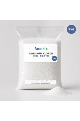 Faserix Kalsiyum Klorür E509 Gıda Tipi 3 KG