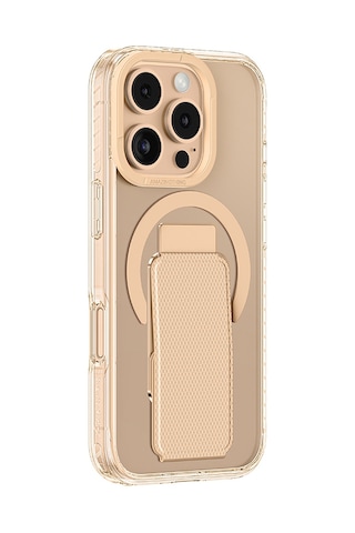 Apple Uyumlu iPhone 16 Pro Kılıf Magsafe Şarj Özellikli Standlı Amazingthing Titan Plus Kapak Rose Gold