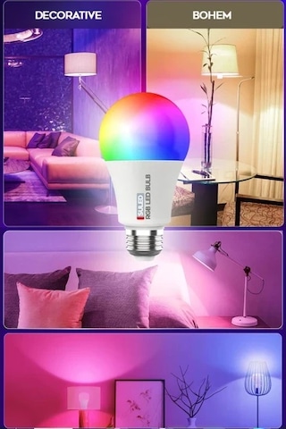 2 Adet Rgb Led Ampül Kumandalı Ambiyans Aydınlatma Tasarruflu Lamba Renk Değiştiren Led Işık Çok Renkli