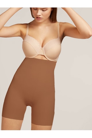 Mistirik Porfy Model  Etkili Lazer Kesim Paçalı Iz Yapmaz Şort Korse Kahve Renk Kahve
