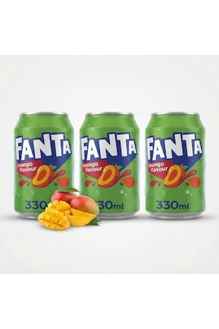 Fanta Mango Flavour Şeftali Ve Mango Aromalı Gazlı İçecek 330 Ml 3 Adet