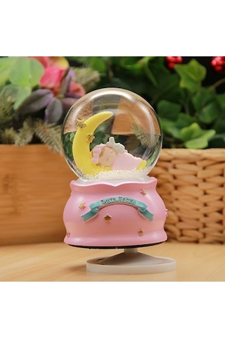 Baby Dream Bebek Cam Kurmalı Müzikli Kar Küresi