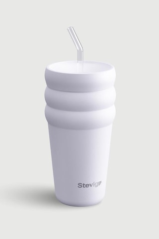 Stevig 3 Bubble Two-cap Straw Tumbler Çelik Termos 600 Ml Lilac Hint St-245 Lila