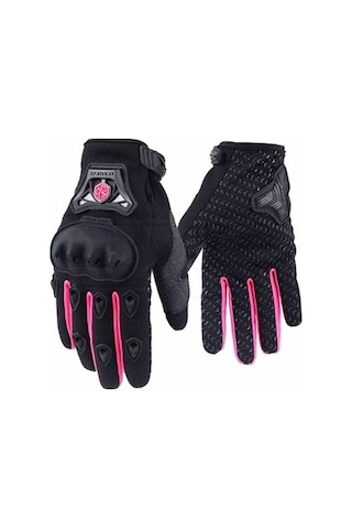 Scoyco Mc29w Yazlık Korumalı Kadın Motosiklet Eldiveni Siyah/pembe