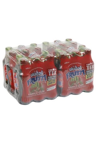 Uludağ Frutti Karpuz Çilek Aromalı Maden Suyu 200 Ml X 24 Adet