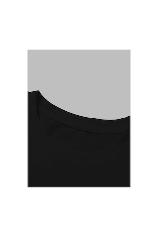 Nevermind Kadın Deniz Temalı Crop Baby Tee Yıldız Çiçek Kaplumbağa Baskılı Siyah