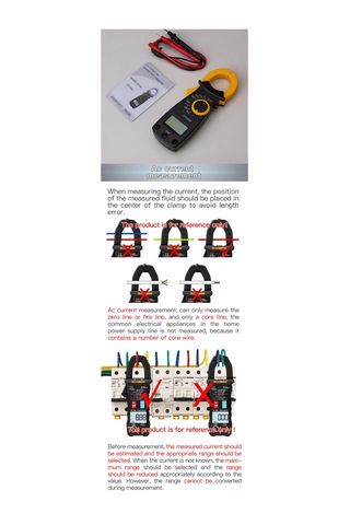 Dijital Kelepçe Metre Multimetre Taşınabilir Ac Dc Voltaj Akım Voltmetre Diyot Direnci Temassız Yangın Teli Tanıma