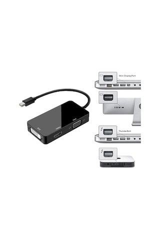 Mini Displayport To Hdmi Vga Dvi Çevirici