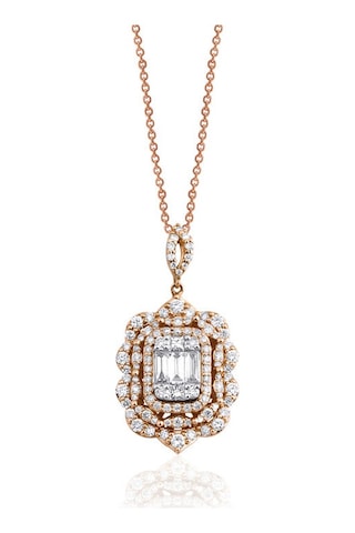 0.95 Karat Baget Pırlanta Kolye 74206846